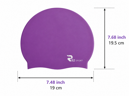 REZ SPORT SoftSeal™ Silicone Swim Cap – Non-Slip, Latex-Free Adult Swim Cap