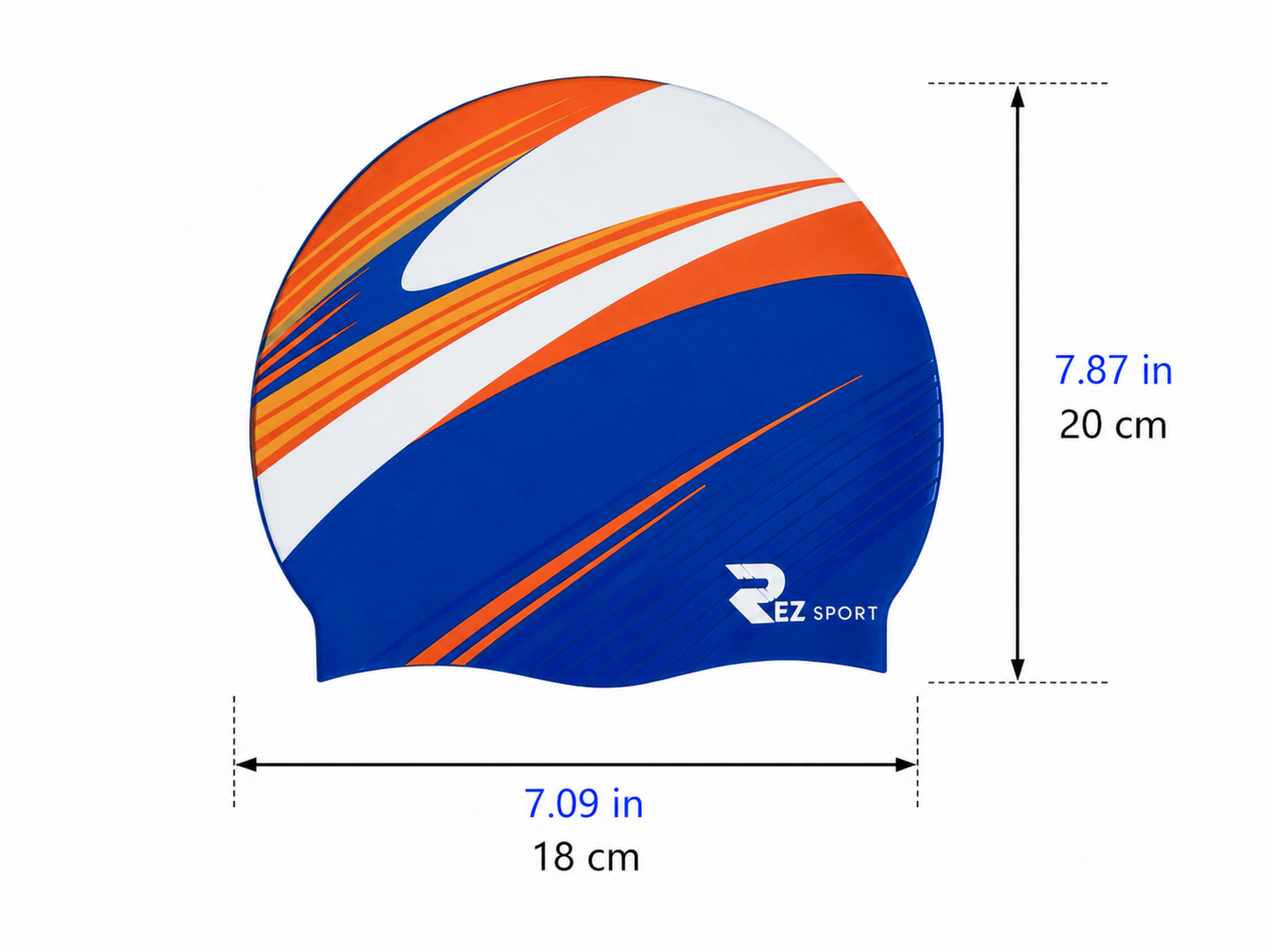 REZ SPORT SoftSeal™ Silicone Swim Cap – 100% Silicone, Non-Slip Interior, Latex-Free | Waterproof Swim Cap for Men & Women | Chlorine & Saltwater Resistant | Training, Water Polo & Competition