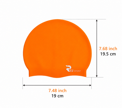 REZ SPORT SoftSeal™ Silicone Swim Cap – Non-Slip, Latex-Free Adult Swim Cap
