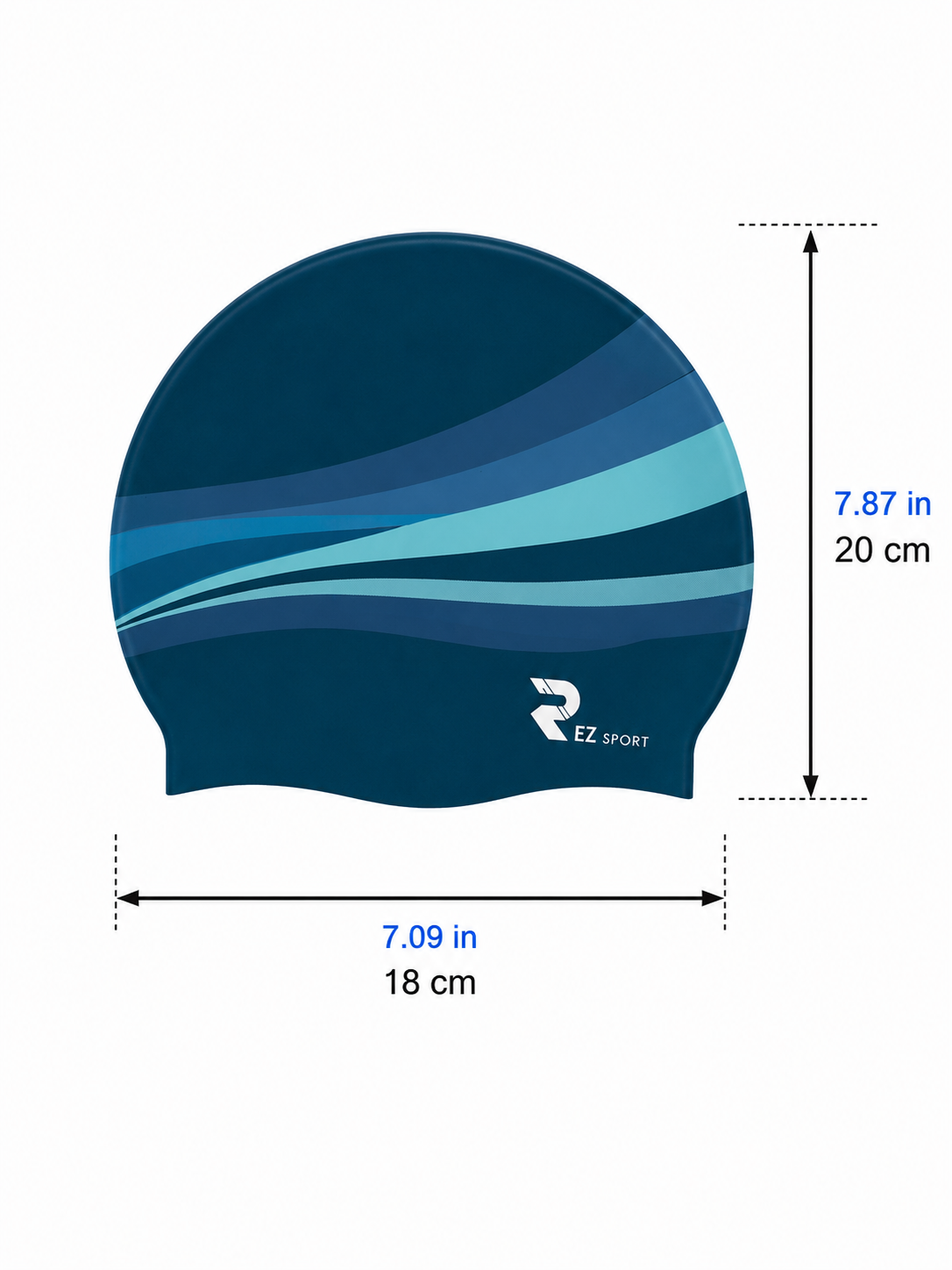 REZ SPORT SoftSeal™ Silicone Swim Cap – 100% Silicone, Non-Slip Interior, Latex-Free | Waterproof Swim Cap for Men & Women | Chlorine & Saltwater Resistant | Training, Water Polo & Competition