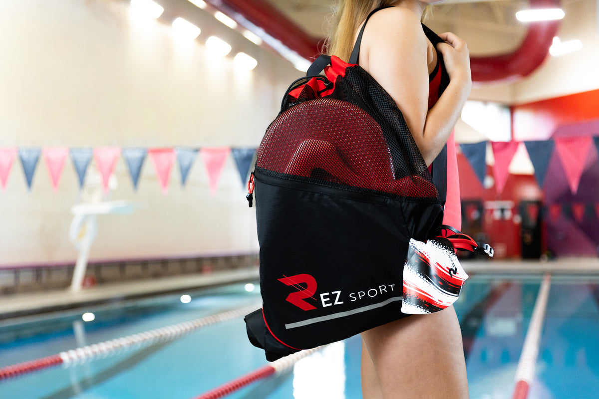 REZ SPORT TeamVent™ Large Mesh Swim Backpack – 40L Quick-Dry Swim Gear Bag