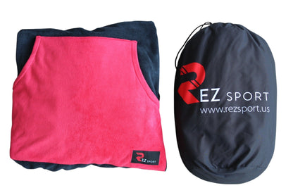 REZ SPORT DryShift™ Hooded Poncho Towel – Quick-Dry Microfiber Changing Robe Black