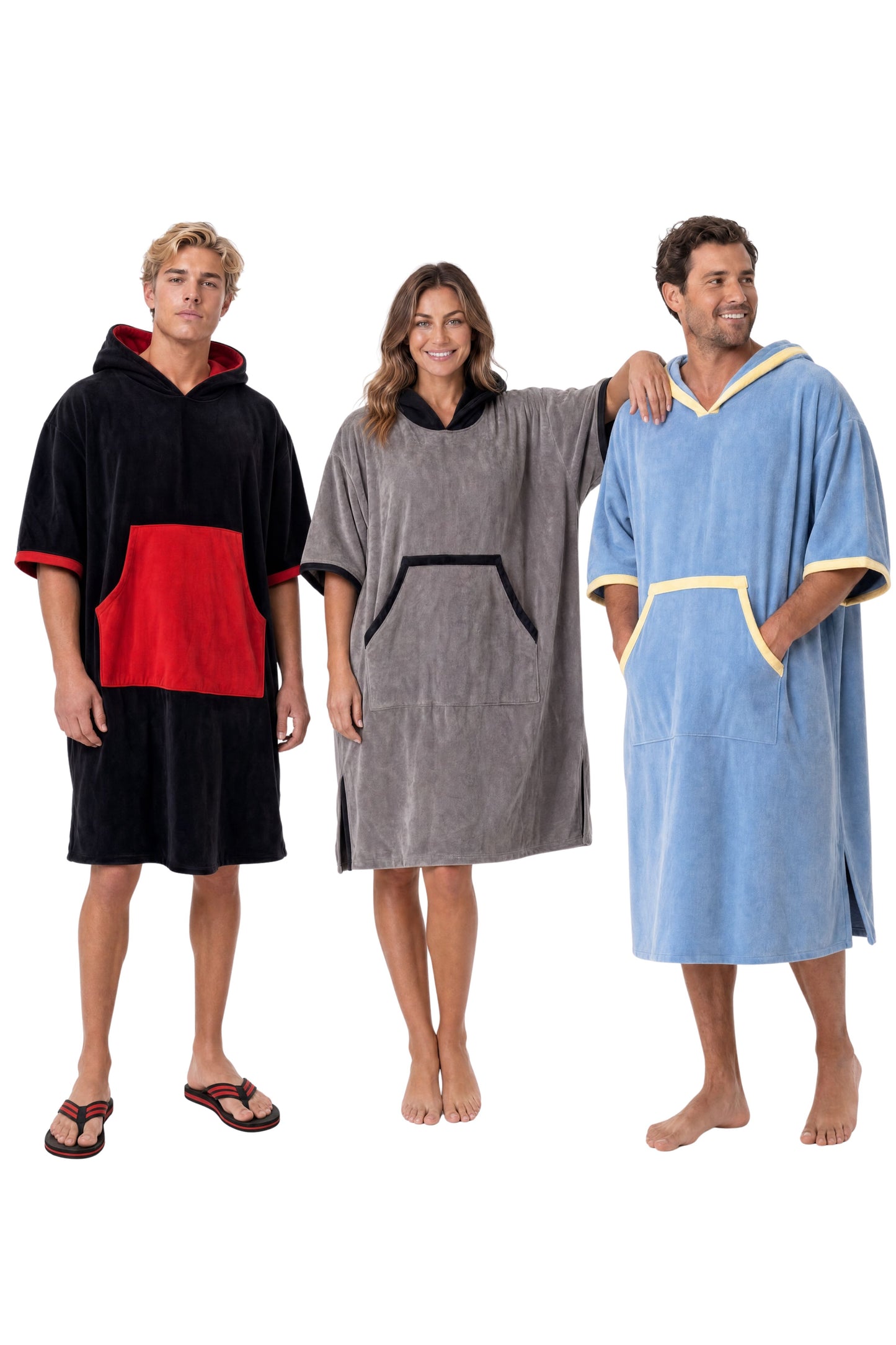 REZ SPORT DryShift™ Hooded Poncho Towel – Quick-Dry Microfiber Changing Robe