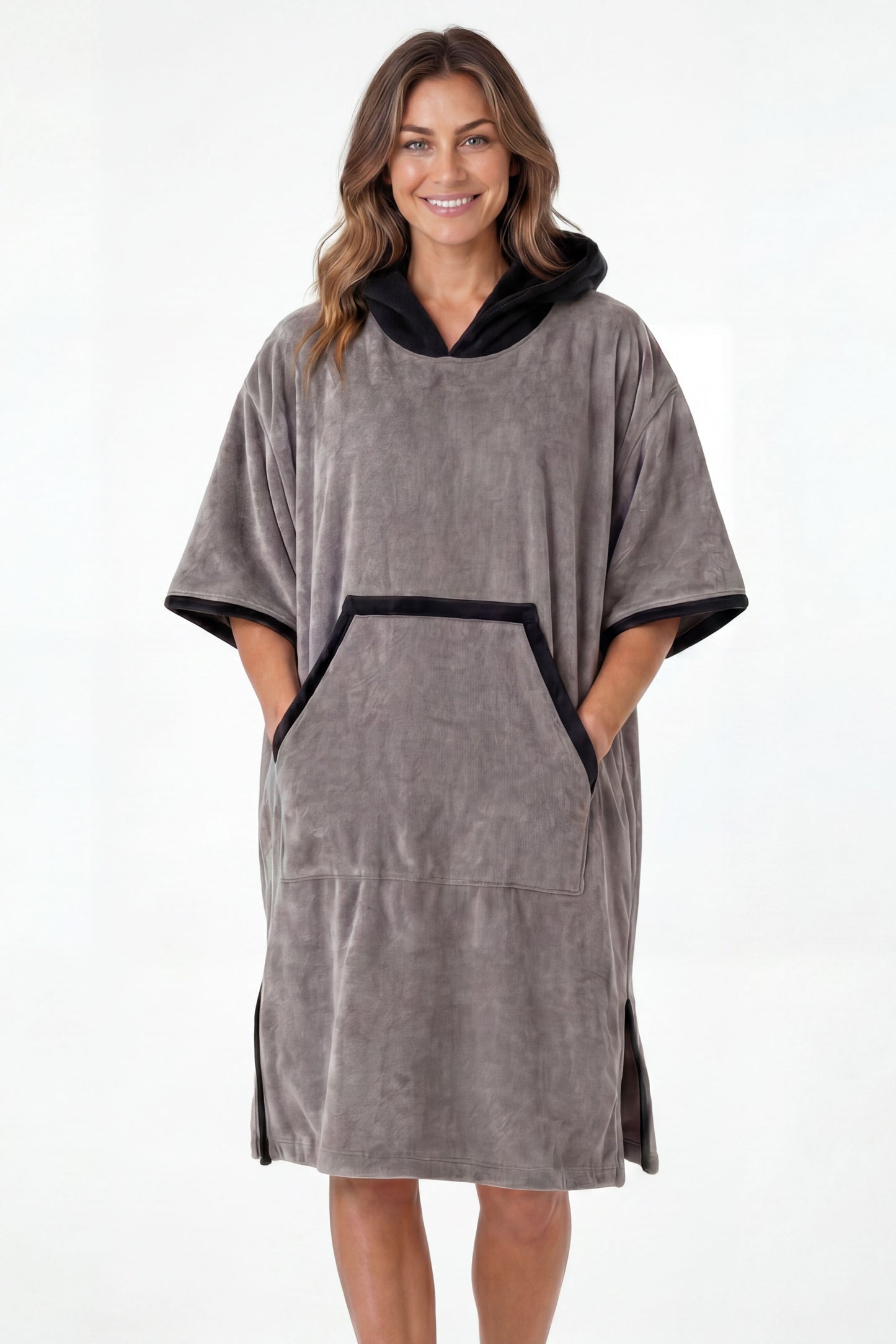 REZ SPORT DryShift™ Hooded Poncho Towel – Quick-Dry Microfiber Changing Robe