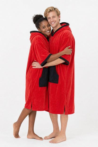 REZ SPORT DryShift™ Hooded Poncho Towel – Quick-Dry Microfiber Changing Robe