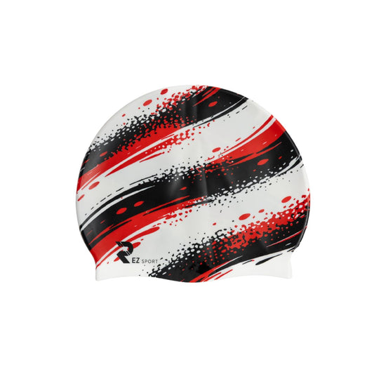 REZ SPORT SoftSeal™ Silicone Swim Cap Crimson Storm