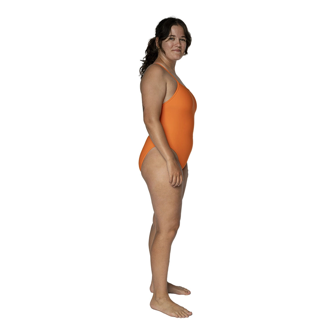 Diagonix Thin Strap Swimsuit – Orange