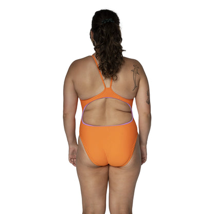 Diagonix Thin Strap Swimsuit – Orange