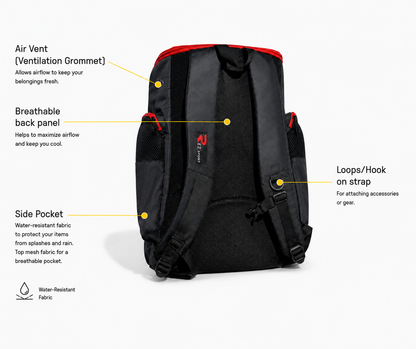 REZ SPORT TideVault™ 45L Water-Resistant Swim Backpack