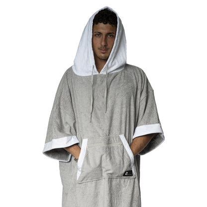 Hooded Beach Ponchos Gray