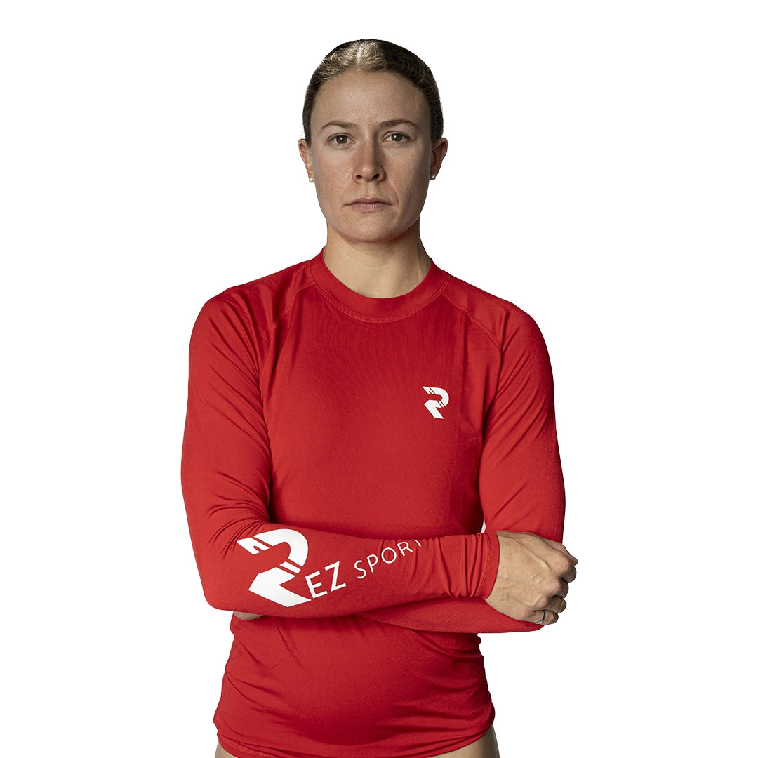Red Unisex Rash Guard